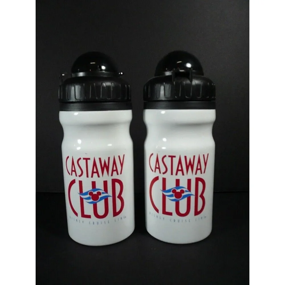 Castaway Club DCL Disney Cruise Line 2 Tin Water Bottles 500ml